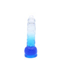 Kiotos Cox Color - Gekleurde Dildo 09 - 21,5 x 4,3 cm - Transparant/Blauw-Erotiekvoordeel.nl