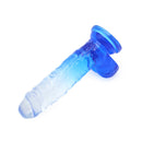 Kiotos Cox Color - Gekleurde Dildo 09 - 21,5 x 4,3 cm - Transparant/Blauw-Erotiekvoordeel.nl