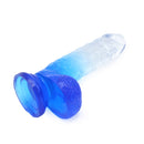 Kiotos Cox Color - Gekleurde Dildo 09 - 21,5 x 4,3 cm - Transparant/Blauw-Erotiekvoordeel.nl