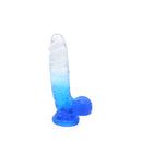 Kiotos Cox Color - Gekleurde Dildo 09 - 21,5 x 4,3 cm - Transparant/Blauw-Erotiekvoordeel.nl