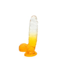 Kiotos Cox Color - Gekleurde Dildo 09 - 21,5 x 4,3 cm - Transparant/Geel-Erotiekvoordeel.nl