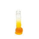 Kiotos Cox Color - Gekleurde Dildo 09 - 21,5 x 4,3 cm - Transparant/Geel-Erotiekvoordeel.nl