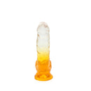 Kiotos Cox Color - Gekleurde Dildo 09 - 21,5 x 4,3 cm - Transparant/Geel-Erotiekvoordeel.nl