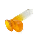 Kiotos Cox Color - Gekleurde Dildo 09 - 21,5 x 4,3 cm - Transparant/Geel-Erotiekvoordeel.nl