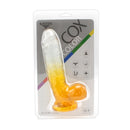 Kiotos Cox Color - Gekleurde Dildo 09 - 21,5 x 4,3 cm - Transparant/Geel-Erotiekvoordeel.nl