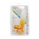 Kiotos Cox Color - Gekleurde Dildo 09 - 21,5 x 4,3 cm - Transparant/Geel-Erotiekvoordeel.nl