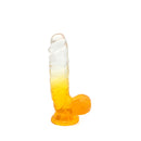 Kiotos Cox Color - Gekleurde Dildo 09 - 21,5 x 4,3 cm - Transparant/Geel-Erotiekvoordeel.nl