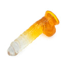 Kiotos Cox Color - Gekleurde Dildo 10 - 25 x 5,5 cm - Transparant/Geel-Erotiekvoordeel.nl