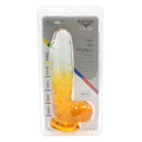 Kiotos Cox Color - Gekleurde Dildo 10 - 25 x 5,5 cm - Transparant/Geel-Erotiekvoordeel.nl