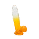 Kiotos Cox Color - Gekleurde Dildo 10 - 25 x 5,5 cm - Transparant/Geel-Erotiekvoordeel.nl