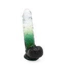 Kiotos Cox Color - Gekleurde Dildo 10 - 25 x 5,5 cm - Transparant/Groen-Erotiekvoordeel.nl