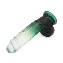 Kiotos Cox Color - Gekleurde Dildo 10 - 25 x 5,5 cm - Transparant/Groen-Erotiekvoordeel.nl
