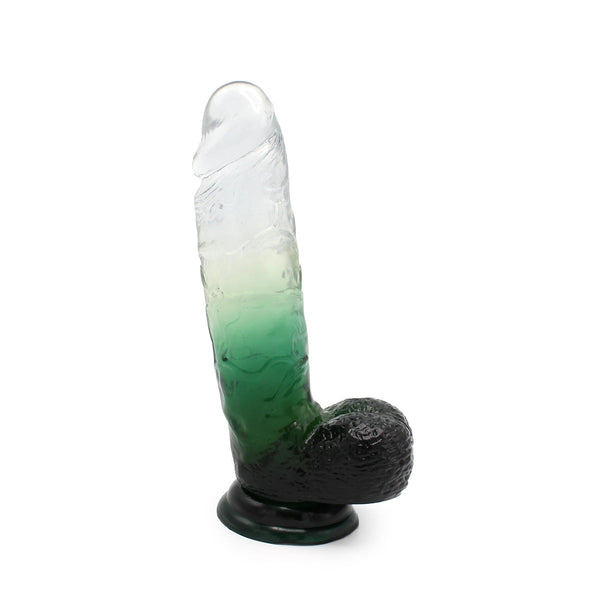 Kiotos Cox Color - Gekleurde Dildo 10 - 25 x 5,5 cm - Transparant/Groen-Erotiekvoordeel.nl