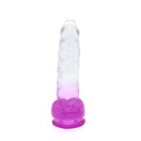 Kiotos Cox Color - Gekleurde Dildo 10 - 25 x 5,5 cm - Transparant/Paars-Erotiekvoordeel.nl