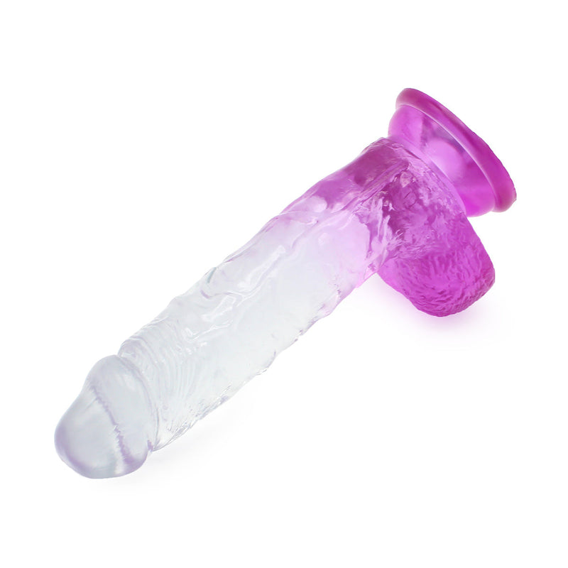 Kiotos Cox Color - Gekleurde Dildo 10 - 25 x 5,5 cm - Transparant/Paars-Erotiekvoordeel.nl