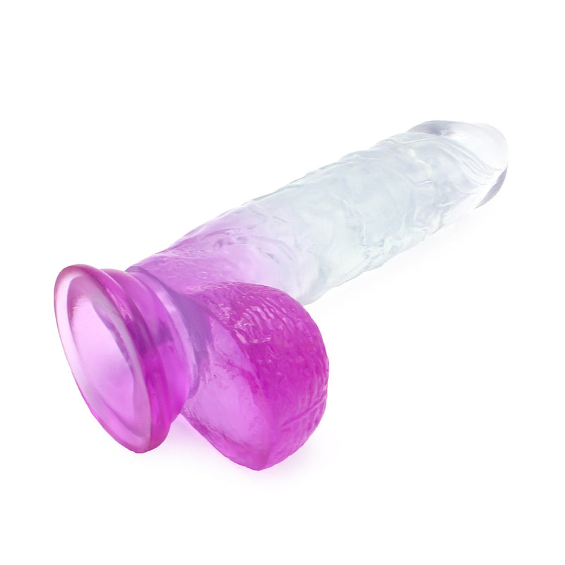 Kiotos Cox Color - Gekleurde Dildo 10 - 25 x 5,5 cm - Transparant/Paars-Erotiekvoordeel.nl