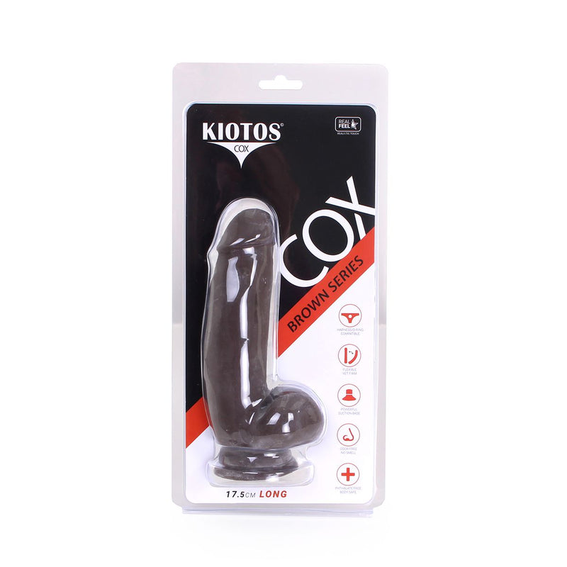 Kiotos Cox - Dildo 17.5 x 4 cm - Bruin