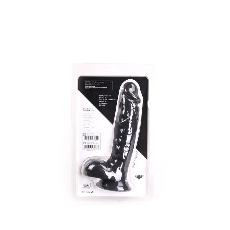 Kiotos Cox - Dildo 24 x 5,5 cm - Zwart-Erotiekvoordeel.nl