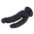 Kiotos Cox - Dildo Voor dubbele penetratie 21 x 3.5/4.5 cm - Zwart-Erotiekvoordeel.nl