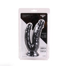 Kiotos Cox - Dildo Voor dubbele penetratie 21 x 3.5/4.5 cm - Zwart-Erotiekvoordeel.nl