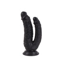 Kiotos Cox - Dildo Voor dubbele penetratie 21 x 3.5/4.5 cm - Zwart-Erotiekvoordeel.nl