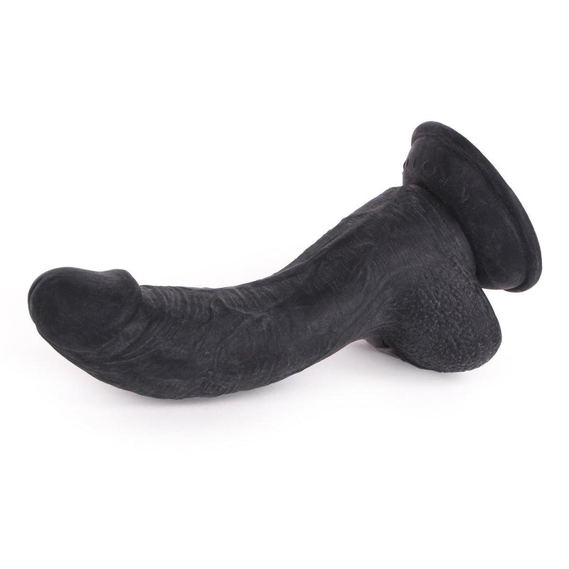 Kiotos Cox - Lichte Gekromde Dildo 16 x 4 cm - Zwart-Erotiekvoordeel.nl