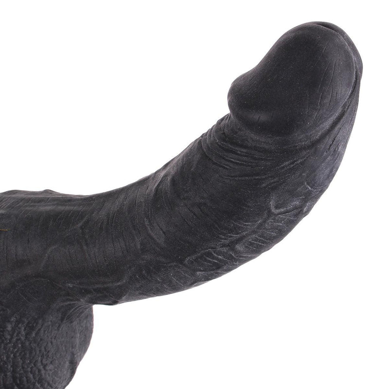 Kiotos Cox - Lichte Gekromde Dildo 16 x 4 cm - Zwart-Erotiekvoordeel.nl