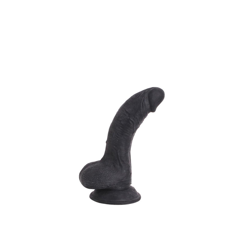 Kiotos Cox - Lichte Gekromde Dildo 16 x 4 cm - Zwart-Erotiekvoordeel.nl