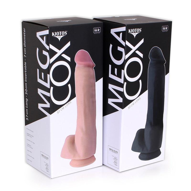 Kiotos Cox - Mega Dildo XXL 37 x 8 cm - Zwart