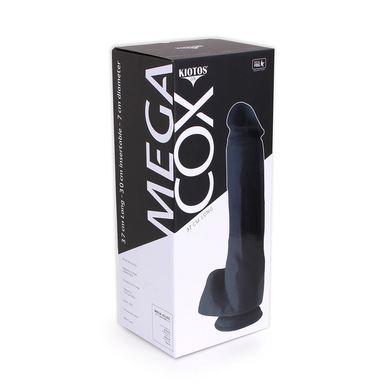 Kiotos Cox - Mega Dildo XXL 37 x 8 cm - Zwart