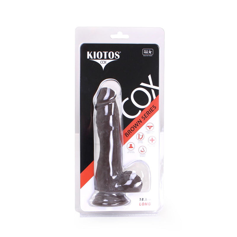 Kiotos Cox - Realistische Dildo 18.5 x 3.8 cm Van TPE - Bruin