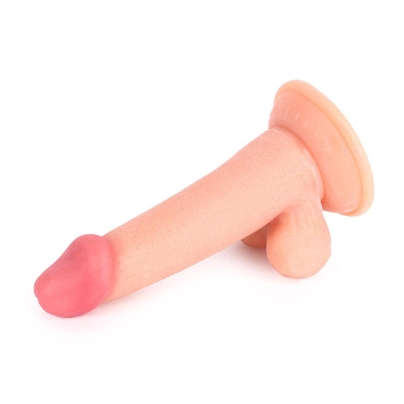 Kiotos Cox - Rechte Dildo Met Balzak 16 x 4 cm - Lichte Huidskleur-Erotiekvoordeel.nl