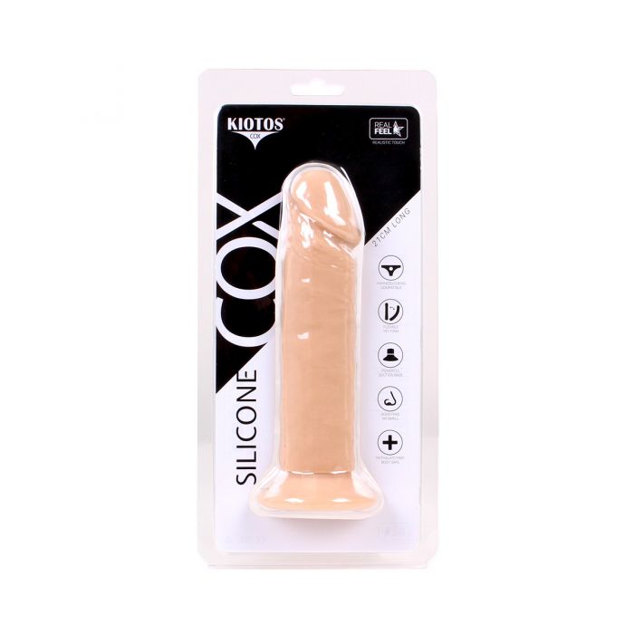 Kiotos Cox - Siliconen Dildo Met Zuignap 21 x 4,5 cm - Lichte Huidskleur-Erotiekvoordeel.nl