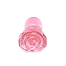 Kiotos Glass - Glazen Buttplug Met Roos - Roze
