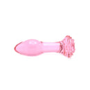 Kiotos Glass - Glazen Buttplug Met Roos - Roze