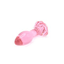 Kiotos Glass - Glazen Buttplug Met Roos - Roze