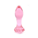 Kiotos Glass - Glazen Buttplug Met Roos - Roze