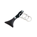 Kiotos Leather - Balzak Gewicht Leren zakje Met 3 Metalen Cockringen-Erotiekvoordeel.nl