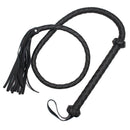 Kiotos Leather - Gevlochten Single tail Zweep - Bullwhip - PU Leer - 150 cm - Zwart-Erotiekvoordeel.nl