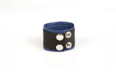 Kiotos Leather - Polsband Leer - Blauw/Zwart-Erotiekvoordeel.nl