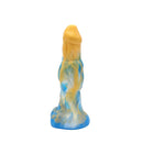 Kiotos Monstar - Dildo Beast 15 - Goud/Blauw/Wit-Erotiekvoordeel.nl