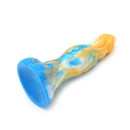Kiotos Monstar - Dildo Beast 15 - Goud/Blauw/Wit-Erotiekvoordeel.nl