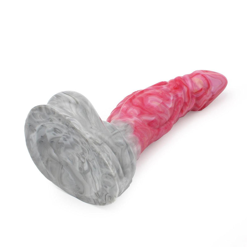 Kiotos Monstar - Dildo Beast 25 - 22 x 6 cm - Roze/Grijs/Wit-Erotiekvoordeel.nl