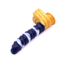 Kiotos Monstar - Dildo Beast 37 - 23.5 x 4 cm - Wit/Goud/Blauw