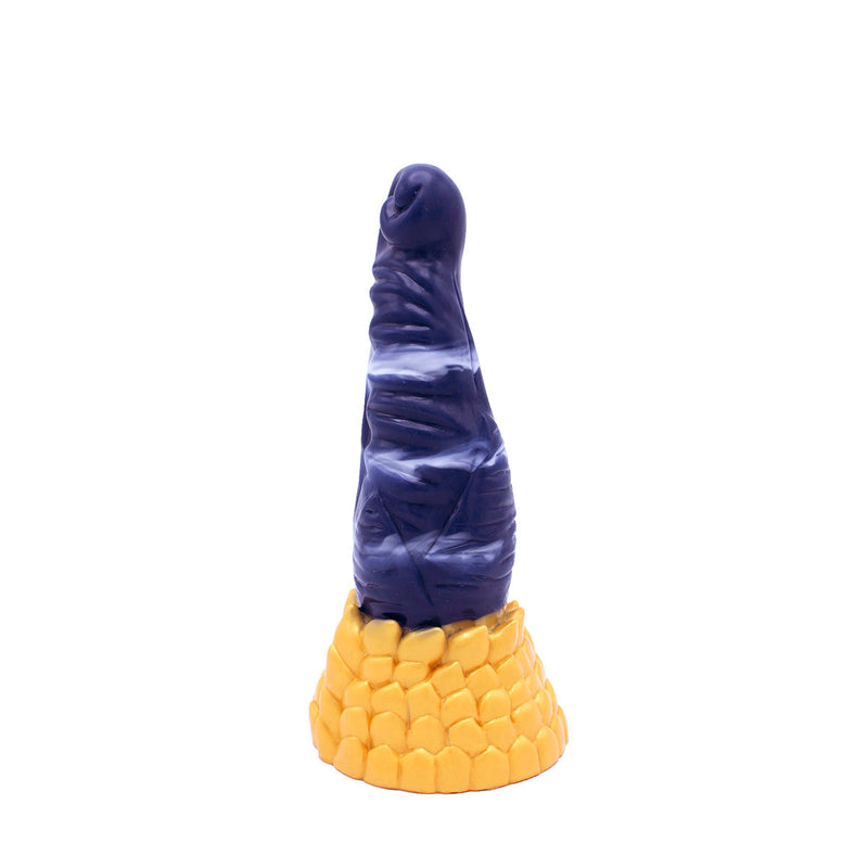 Kiotos Monstar - Dildo Beast 38 - 21.5 x 5.7 cm - Blauw/Goud/Wit