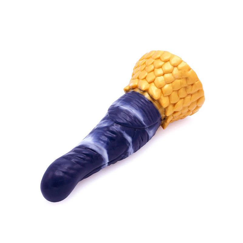 Kiotos Monstar - Dildo Beast 38 - 21.5 x 5.7 cm - Blauw/Goud/Wit