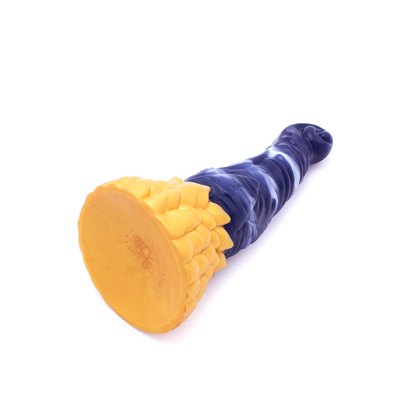 Kiotos Monstar - Dildo Beast 38 - 21.5 x 5.7 cm - Blauw/Goud/Wit