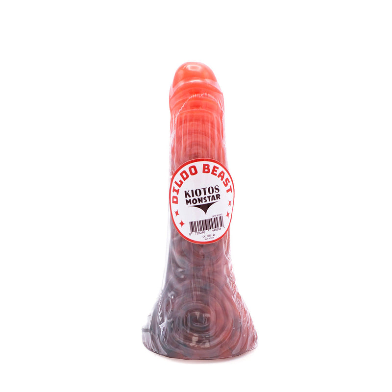 Kiotos Monstar - Dildo Beast 41 - 21 x 4.3 cm - Rood/Roze/Groen