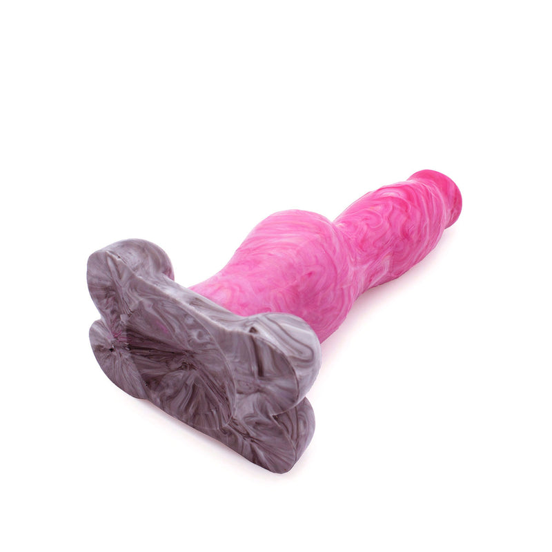 Kiotos Monstar - Dildo Beast 43 - 22 x 7 cm - Rood/Wit/Zwart