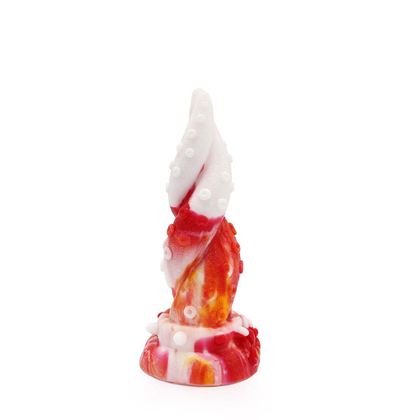 Kiotos Monstar - Dildo Beast OCTOPUS- 18 x 5 cm - Tie Dye Oranje/Wit/Rood